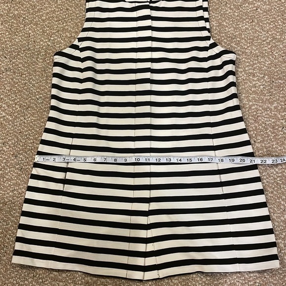 CHICOS sleeveless stripe mini tunic dress Crew neckline, hidden front zipper Med - Picture 14 of 14